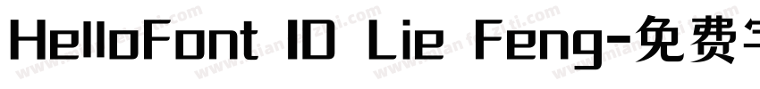 HelloFont ID Lie Feng字体转换